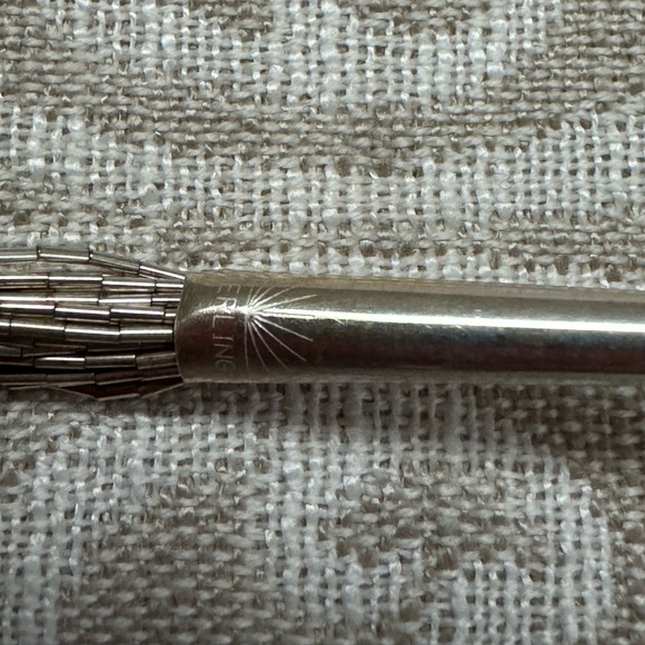 Vintage Native American Liquid Silver Multi Strands Sterling Silver Necklace - Picture 8 of 10